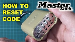 HOW TO CHANGE MASTER LOCK COMBINATION CODE [upl. by Akimik505]