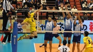 水町泰杜 鍬田憲伸 高川学園vs鎮西 第3セット 春の高校バレー2018 男子準決勝 Japan volleyball [upl. by Acirtal]