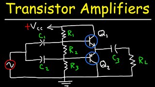 Transistor Amplifiers  Class A AB B amp C Circuits [upl. by Wordoow]