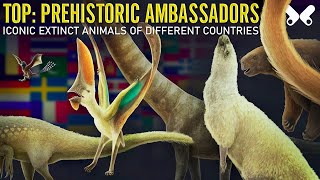 TOP National Prehistoric Animals of Each Country PART 1 National Icons Size comparison [upl. by Adnyc]