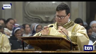 Il diacono acese Fabiano Orfila S Messa per la solennità dellEpifania celebrata da Papa Francesco [upl. by Llenna592]