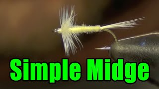 Simple Midge Dry Fly Tying Instructions [upl. by Cutlor]