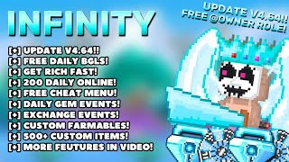 FREE OWNER ROLE😱  BEST GROWTOPIA PRIVATE SERVER🌈  200 DAILY ONLINE  INFINITYPS👑 [upl. by Burrus]