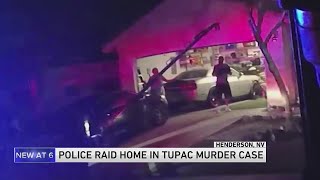 Police videos show SWAT officers detaining man woman during home raid in Tupac Shakur cold case [upl. by Yornoc270]