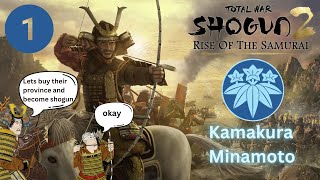 total war shogun 2 2011  rise of the samurai  Kamakura Minamoto  part 1  nice beginning [upl. by Eellehs]