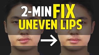 Fix Uneven Lips Uneven Smile｜Facial Asymmetry in 2Minute｜Balancing Exercises [upl. by Abbotsun]