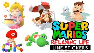 Super Marios Relaxing Life  Line Sticker Showcase [upl. by Zacarias]