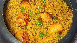 कूकर में बनाए झटपट अंडा बिरयानीEgg biryani in pressure cookerBachelors Recipe Quick Egg Biryani [upl. by Kerrison]