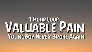 YoungBoy Never Broke Again  Valuable Pain 1 Hour Loop [upl. by Dempsey]