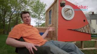 quotThe GottaGiddaWayquot MicroHutCabin  Tiny Yellow House [upl. by Jaime]