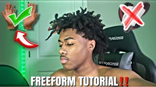 HOW TO GET FREEFORM DREADS USING YOUR HANDS😱 [upl. by Ahsirek]