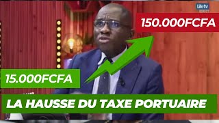 L’AUGMENTATION CRUELLE DU TAXE PORTUAIRE DE 15000FCFA À 150000FCFA ELYSÉE BOLOUGBEU TRÈS REMONTÉ [upl. by Rotman145]