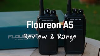 Floureon A5 License Free Two Way Radios Review and Range Test [upl. by Favrot]