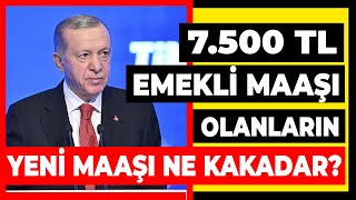 7500 TL emekli maaşı olanlara ne kadar zam Gazeteci Yazar Fatih Polat Açıklıyor [upl. by Luciano]