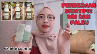 PERBEDAAN SKINTIFIC ORI DAN PALSU acne serum banyak yang salah beli harga packaging tekstur [upl. by Leclair]