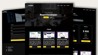 React Portfolio Website Tutorial From Scratch  Responsive Portfolio Website Using React JS [upl. by Mikah]