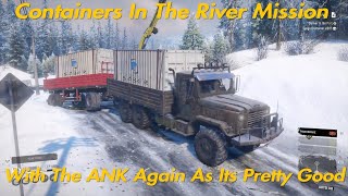 SnowRunner Containers In The River Mission ANK Is Back For Some Snow [upl. by Ileane947]