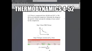 Thermodynamics 452 Neon is compressed from 100 kPa and 20°C to 500 kPa in an isothermal compressor [upl. by Lrem789]