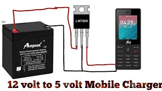 Charge mobile by 12 volt batterymobile charger12 volt mobile charger [upl. by Aisetal374]