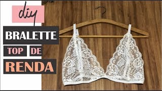 TUTORIAL FÁCIL TOP DE RENDA  BRALETTE  DIY [upl. by Hairacaz]