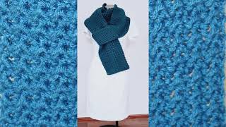 How to Style a Crochet Long Keyhole Scarf Fashion Tips and Idea [upl. by Ellerred429]