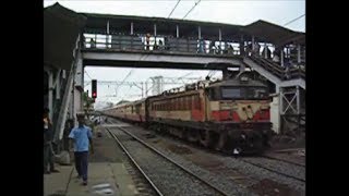 Reliving old times Mumbai Rajdhani with ICF coaches at KILE [upl. by Kenison]