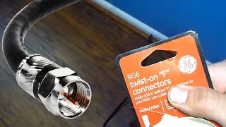 How to Install a Coax Cable F Connector with Common Tools [upl. by Yraht]