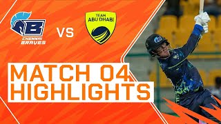 2023 Abu Dhabi T10 Match 4 Highlights Chennai Braves vs Team Abu Dhabi  Season 7 [upl. by Chrisse]