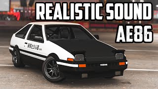 Initial D Takumis Toyota AE86 realistic sound build  Forza Horizon 5 [upl. by Nesyla]