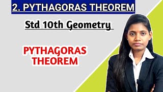 Pythagoras theorem class 10 geometry  chapter 2  Mathematics [upl. by Nnaycart990]