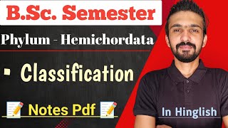 Classification Of Hemichordata  Phylum  Hemichordata  Bsc Semester  By Dadhich Sir [upl. by Biddle]