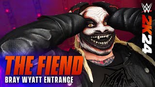 WWE 2K24 The Fiend Bray Wyatt Entrance Official [upl. by Ynohtn]