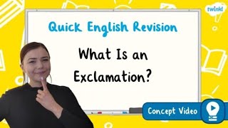 What Is an Exclamation  KS2 English Concept for Kids [upl. by Ecnav]