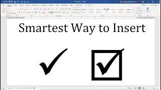 Shortcut for Tick Symbol in Word 🗸 amp ☑ Fastest way to get Check mark in Word 2021 [upl. by Lekcar]