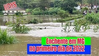 Enchente em Itamonte  MG no primeiro dia do ano de 2022  news [upl. by Kane]