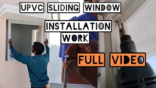 upvc Sliding window installation work full video [upl. by Nylloc]