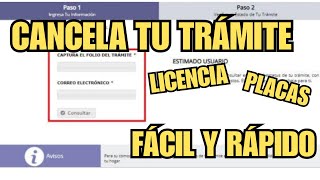 CÓMO CANCELAR TU TRÁMITE DE PLACAS O LICENCIA EN EL ESTADO DE MÉXICO 2021  SERVICIO CONTRIBUYENTES [upl. by Benil]