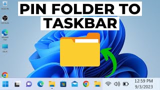 How to Pin a Folder to Taskbar in Windows 11 [upl. by Bryanty]