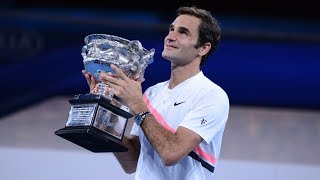 Roger Federer breaks down during Australian Open trophy ceremony  ESPN [upl. by Jordison]