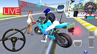 LIVE🛑✅3D Driving Class Simulator  Bullet Train Vs Motorbike  Bike Driving Game  Android Gameplay [upl. by Mercy]