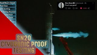 Sn20 Cryogenic proof testing passedspacex starship starbase [upl. by Avalsorim]