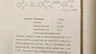 Preparation of Anthranilic Acid From Phthalimide [upl. by Aisat]