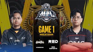 HOMEBOIS vs RED ESPORTS GAME 1 REGULAR SEASON MPL MALAYSIA S14  HB vs RED [upl. by Rosol]