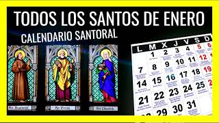 Calendario de Santos Enero 2022  Santoral Católico por días del mes  Santo de Hoy  Onomástica [upl. by Ontina]