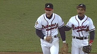 1995 WS Gm2 Wohlers retires Baerga to seal the Braves Game 2 win [upl. by Werdn]