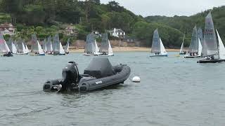 Salcombe Gin Merlin Rocket Week 2024 Friday Morning Race Start by Malcolm Mackley [upl. by Chao]