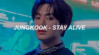 Jungkook BTS ‘Stay Alive Prod SUGA’ Easy Lyrics [upl. by Phelips]