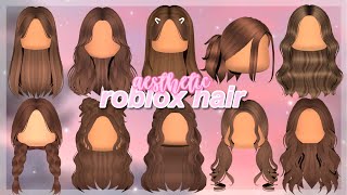 MY FAVORITE BROWN ROBLOX HAIR links and codes [upl. by Aihcrop962]