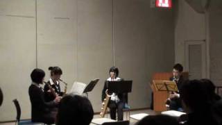 Tsukuba Saxophone Quartet  David Maslanka  Recitation Book Mov5 [upl. by Joyan]