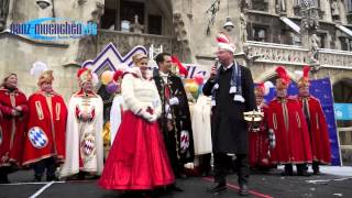 12012013 Volkstümliche Inthronisation Narrhalla Prinzenpaar 2013  Marienplatz München [upl. by Aihsak]